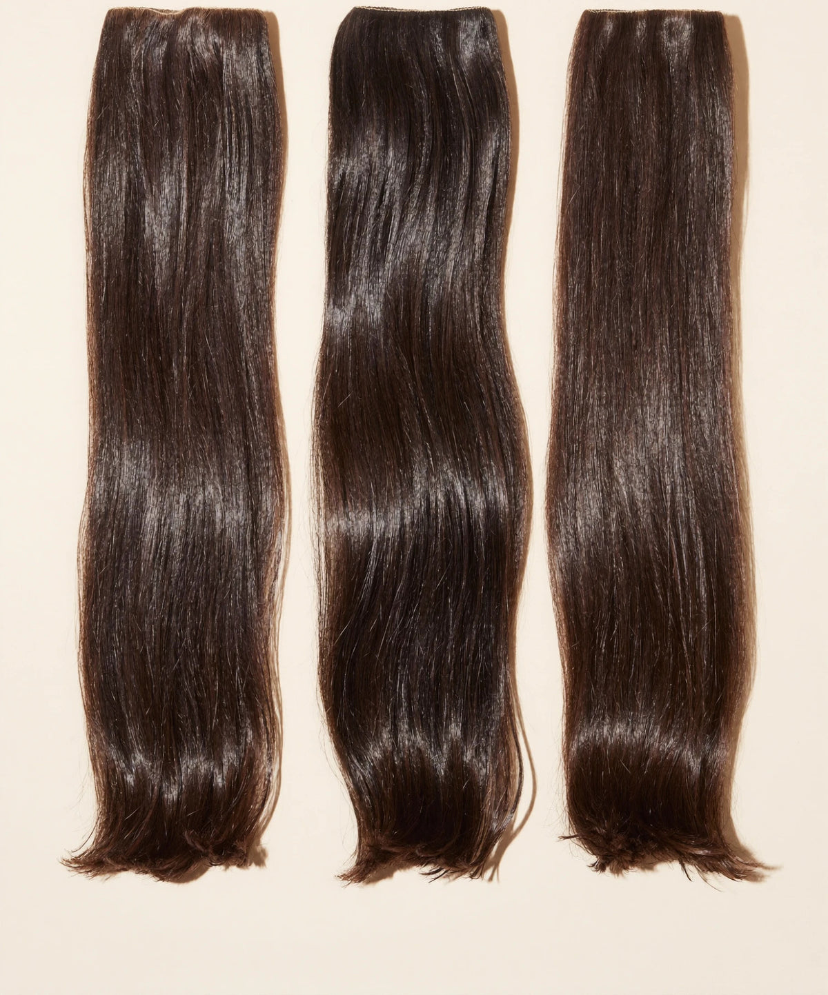 Three Straight Genius wefts laid flat, shown full length