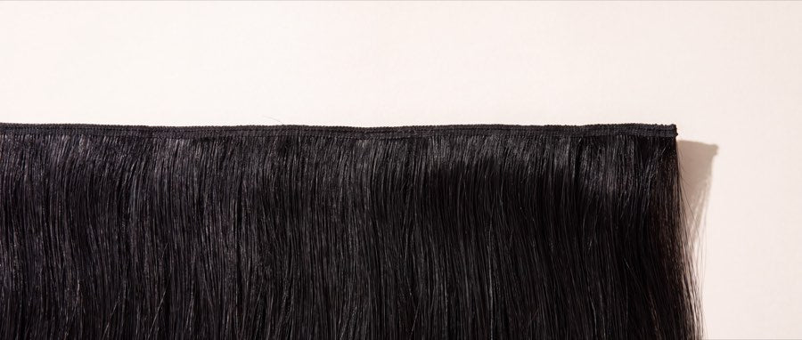 Close-up of the hand-finished Genius Weft seam