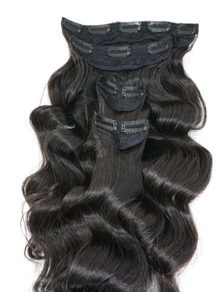 Natural Wavy Clip-In Extensions - Bubbles &amp; Angels 
